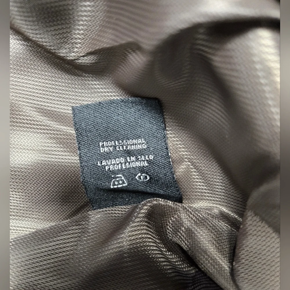 George Mens Suit 40 Waist 32 Inseam Taupe Brown Lapel Pleats Formal Business